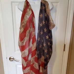 NWT Vintage Flag Scarf Vest - OS